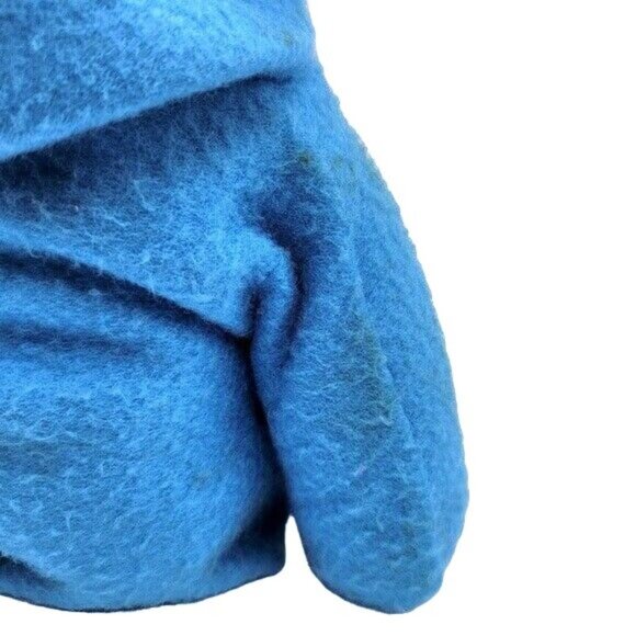 Eden Paddington Bear Plush Brown 16" Wool Coat 2-Button Blue Black Ears VTG 1981 - Picture 12 of 12